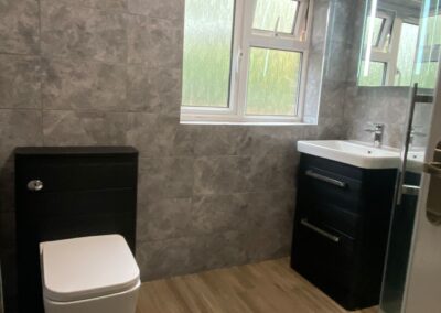 Bathroom Refit Grey Tiles