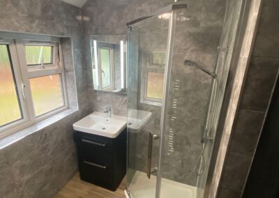 Bathroom Refit Grey Tiles