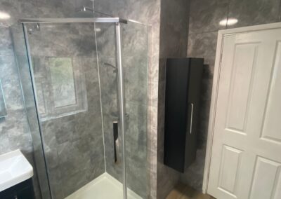 Bathroom Refit Grey Tiles
